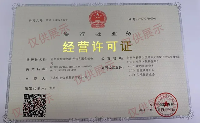 Travel agency business licence